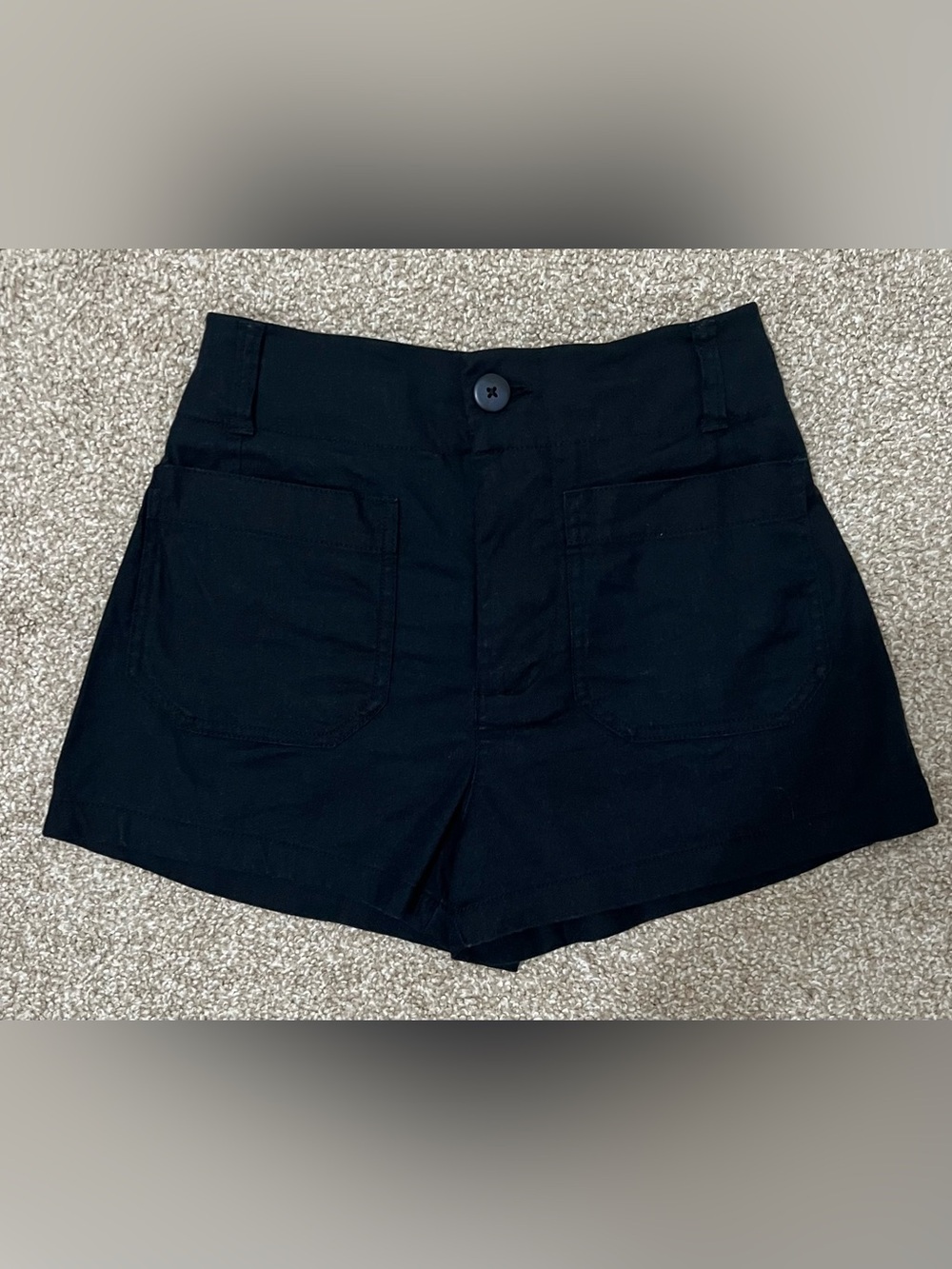 Anthropologie by Maeve The Linen Colette Short in Black Sz 25
